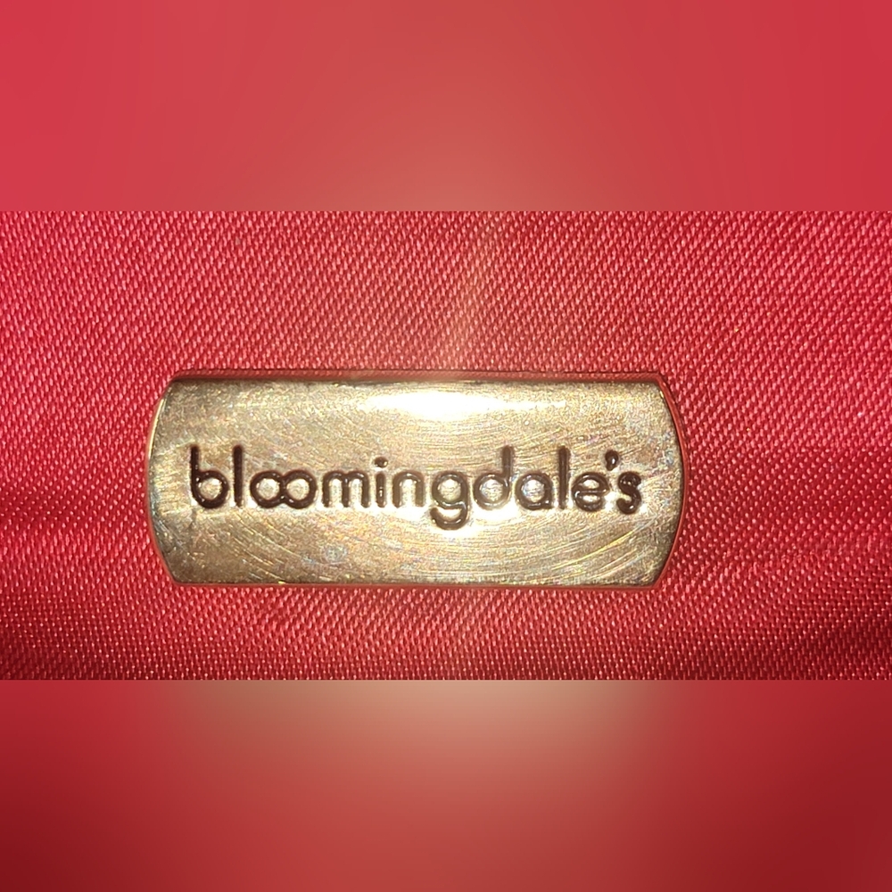 Red Satin Top-Handle Women's Bag BLOOMINGDALE' Little Red Bag Purse Handbag NEW - Picture 11 of 14
